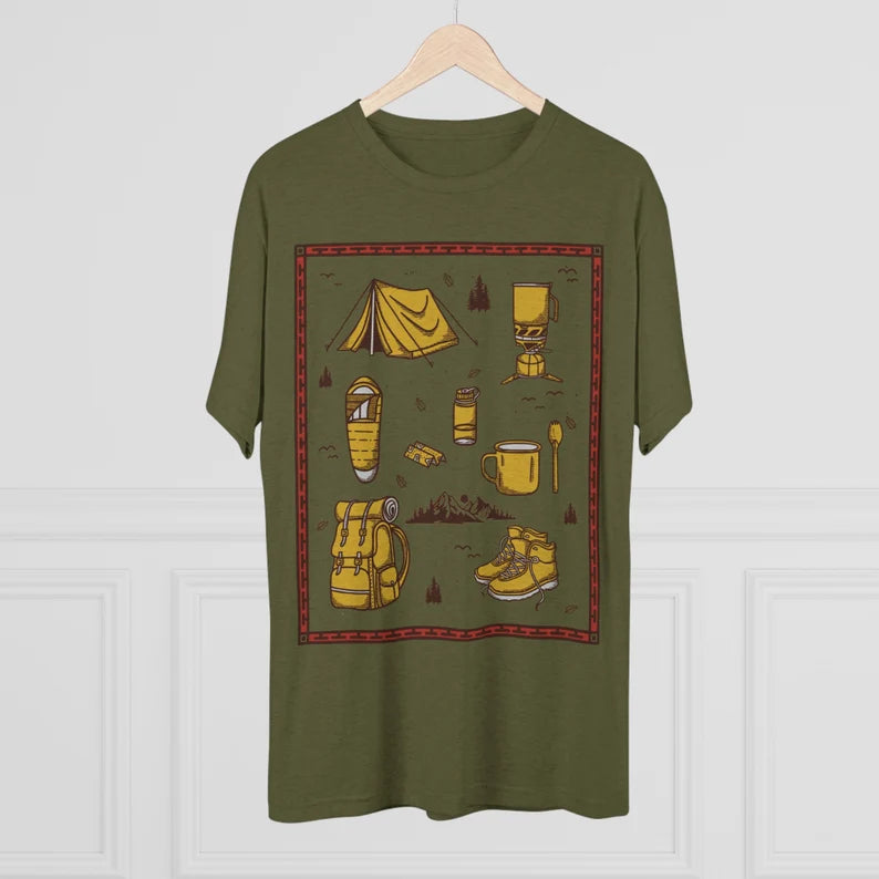 Backpacker's Essentials Backpacking Theme Items T Shirt