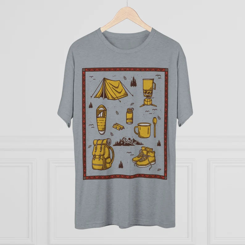 Backpacker's Essentials Backpacking Theme Items T Shirt
