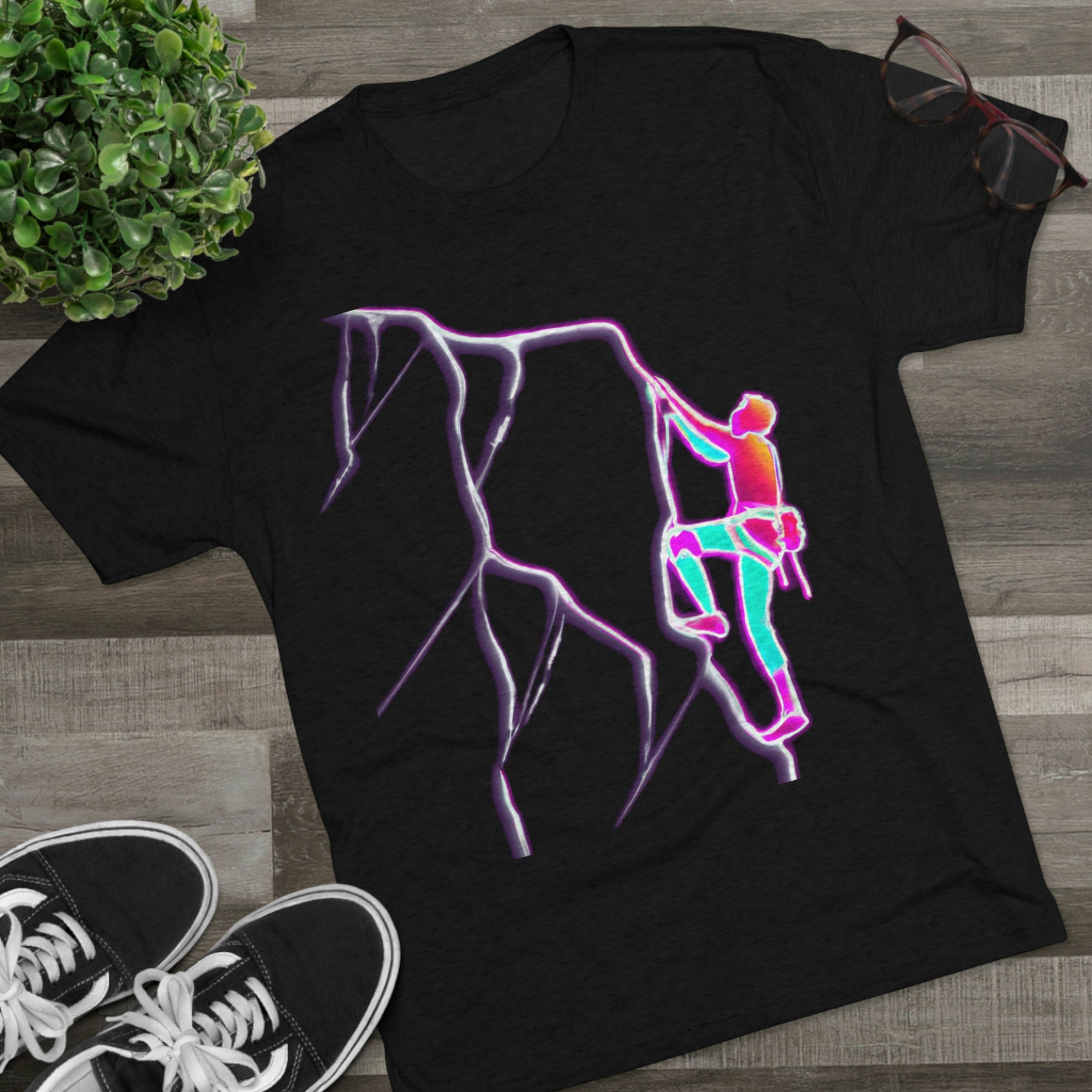 Vaporwave Flash Unisex Tri-Blend Crew Tee T Shirt