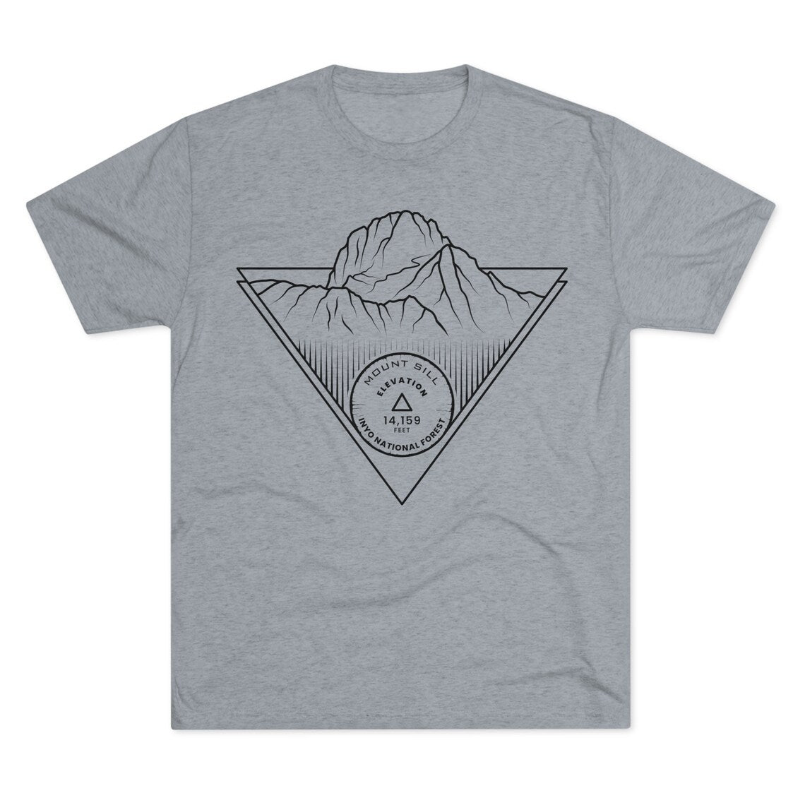 Mount Sill Peak Minimalist Line Art CA 14er T Shirt