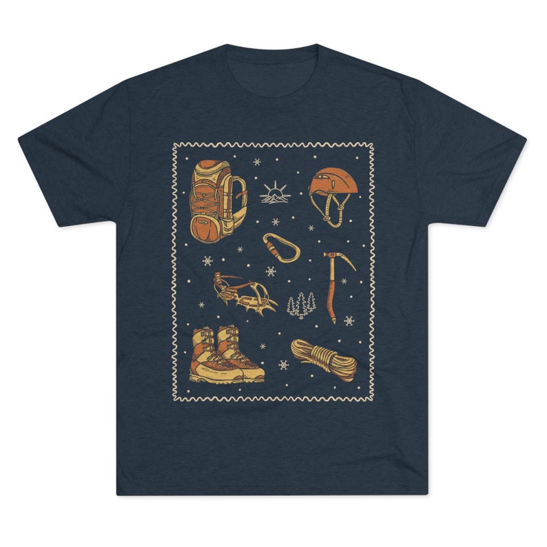 Mountain Climber's Essentials Mountaineering Theme Items T Shirt