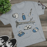Backcountry Business Essentials Theme Items Kit Unisex Tri-Blend Crew Tee T Shirt