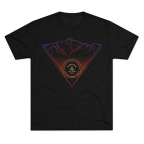 Mount Williamson Peak Minimalist Line Art CA 14er Unisex Tri-Blend Crew Tee T Shirt