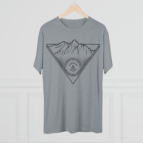 North Palisade Peak Minimalist Line Art CA 14er Unisex Tri-Blend Crew Tee T Shirt