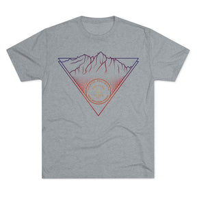 North Palisade Peak Minimalist Line Art CA 14er Unisex Tri-Blend Crew Tee T Shirt