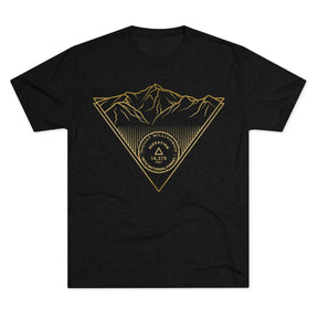 Mount Williamson Peak Minimalist Line Art CA 14er Unisex Tri-Blend Crew Tee T Shirt