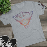 Mount Williamson Peak Minimalist Line Art CA 14er Unisex Tri-Blend Crew Tee T Shirt