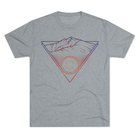 White Mountain Peak Minimalist Line Art CA 14er Unisex Tri-Blend Crew Tee T Shirt
