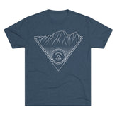Middle Palisade Peak Minimalist Line Art CA 14er Unisex Tri-Blend Crew Tee T Shirt