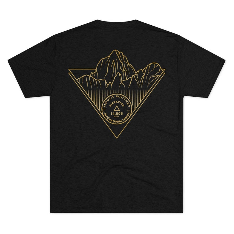 Mount Whitney Peak Minimalist Line Art CA 14er T-Shirt